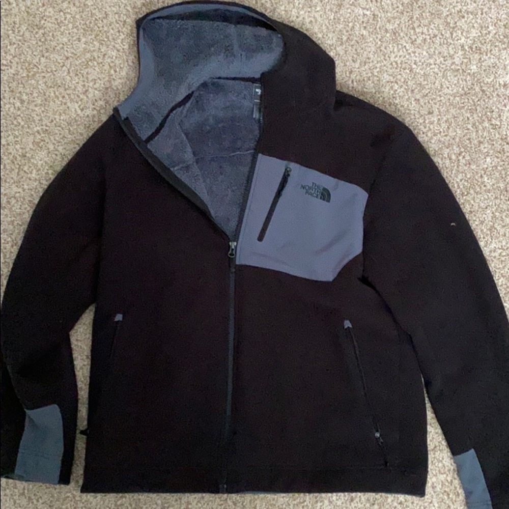 Sherpa North Face zip up jacket